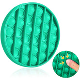 Jucarie antistres din silicon, Pop it now, forma cerc Verde, 13 cm, Urban Trends ®